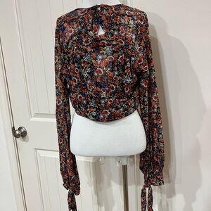 Free People Multicolor Floral Blouse